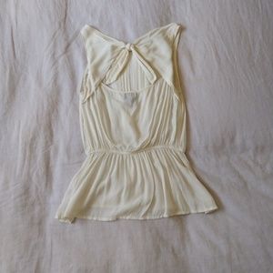 Anthropologie Vanessa Virginia Cream Peplum Blouse